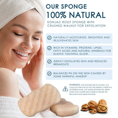 Our Earth Beauty Konjac Sponge in plastic-free packaging