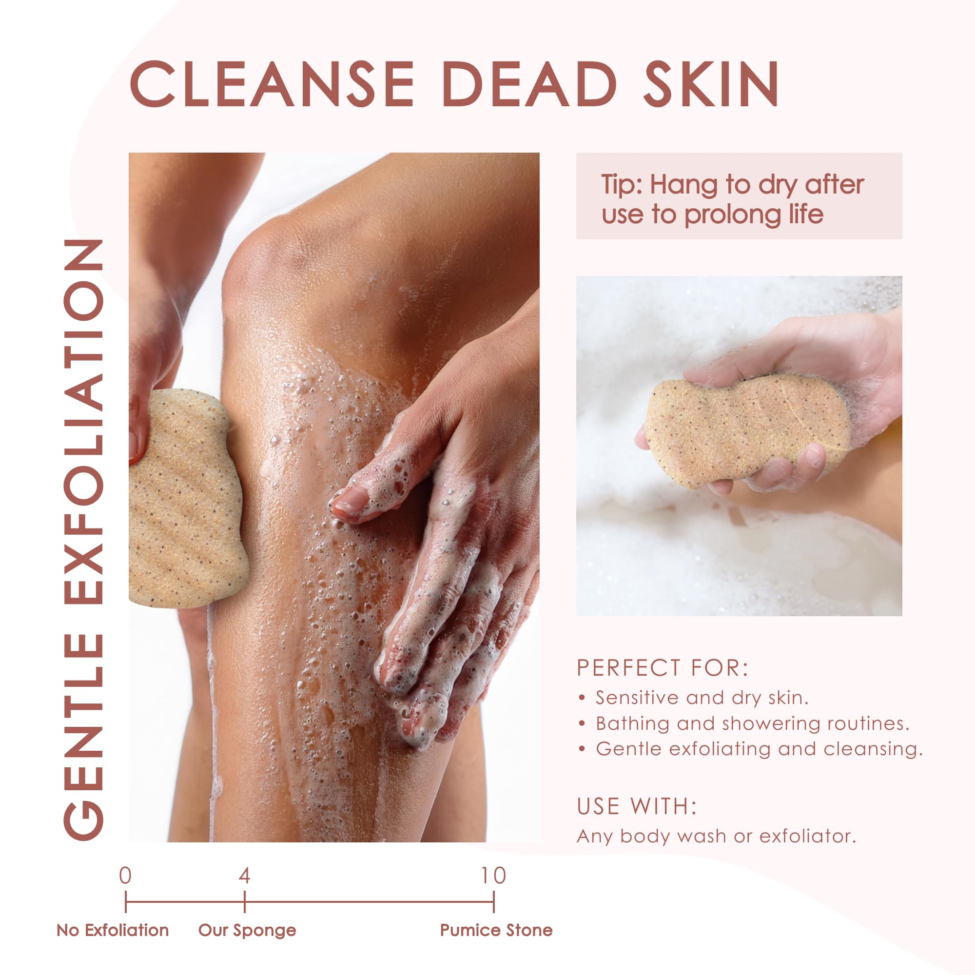 Our Earth Beauty Konjac Sponge gentle for sensitive skin