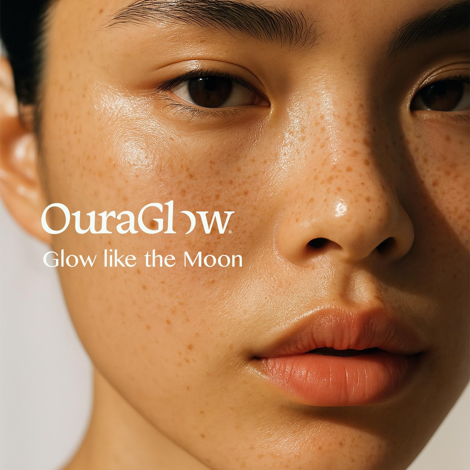 OURAGLOW Caffeine Eye Cream metal-tip closeup shows soothing, precise, mess-free use.
