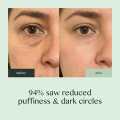 OURAGLOW Caffeine Eye Cream moonstone extract closeup suggests gentle brightening.