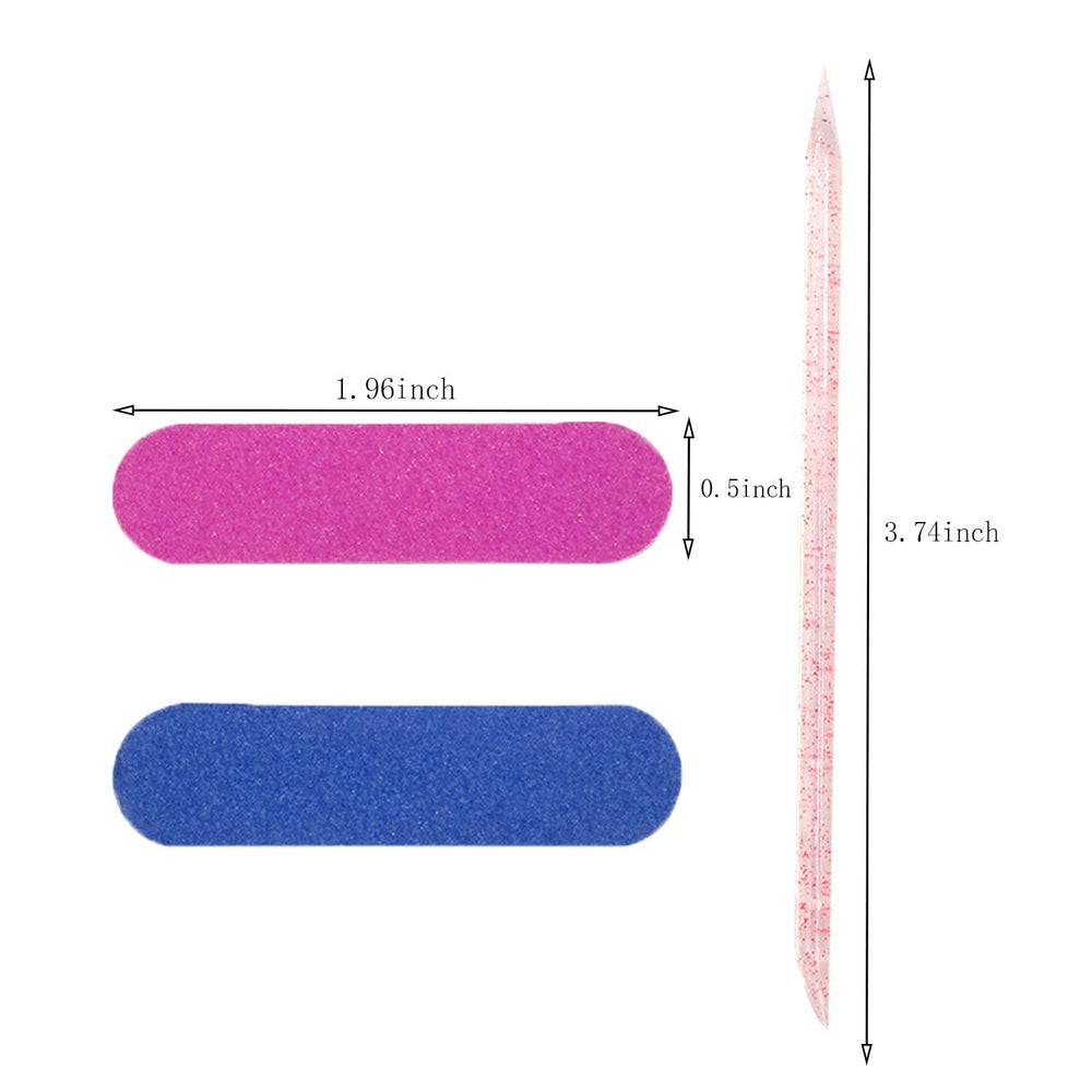 Ourart double-sided nail files laid flat for smooth edges during quick touch-ups.