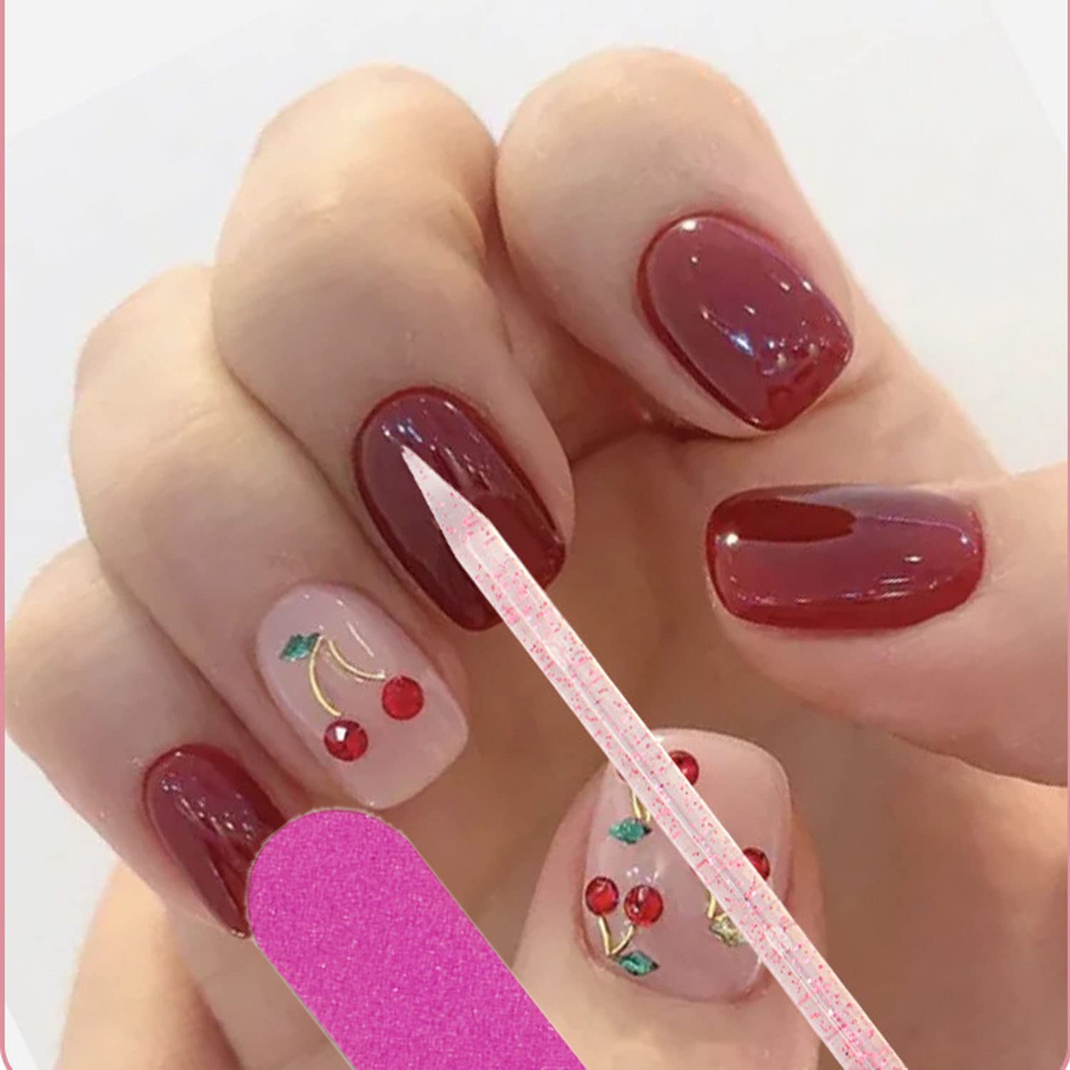 Ourart pink cuticle sticks epitomize hygienic, disposable care between sessions.
