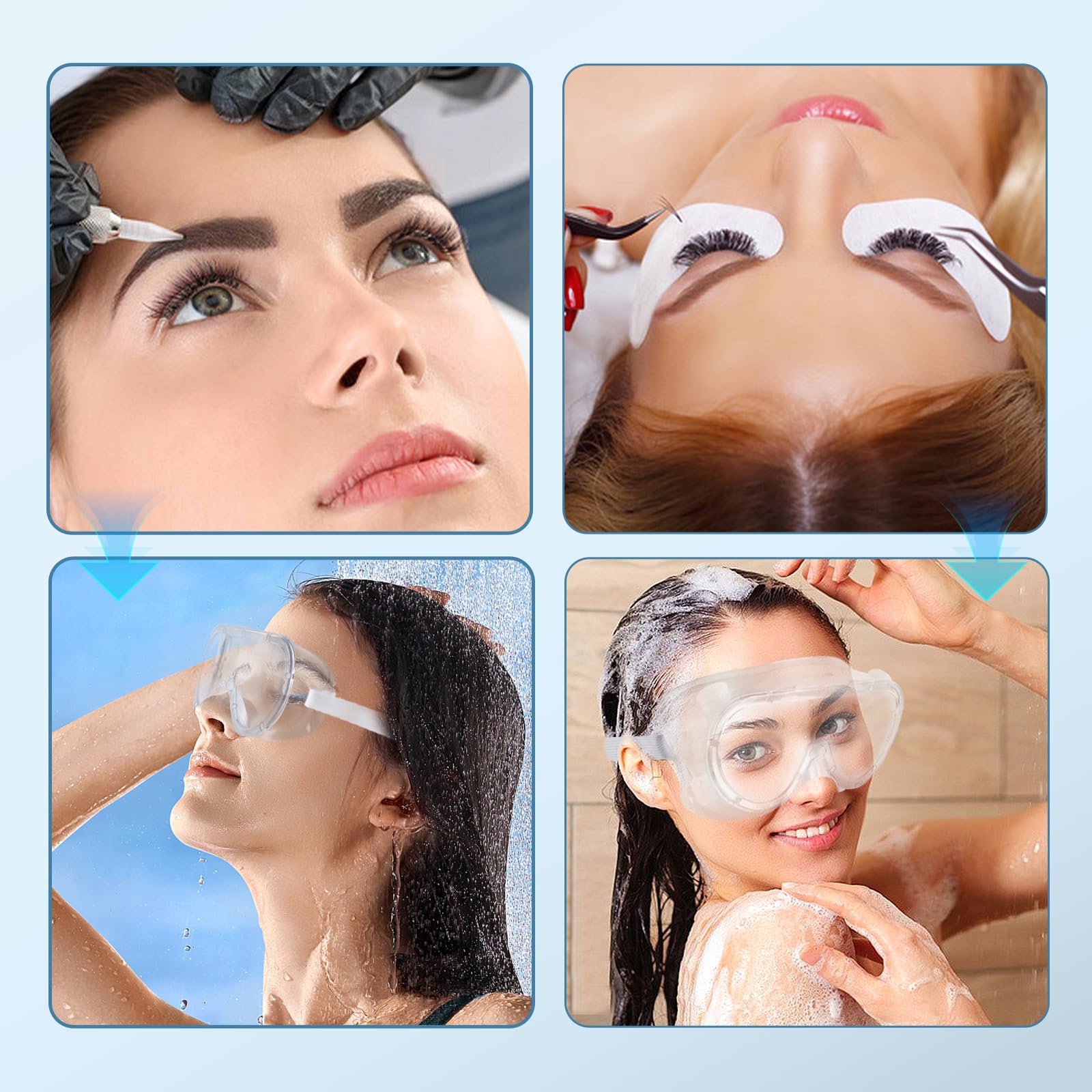 ourkiss shower goggles shield with polycarbonate lenses provides splash protection and durability