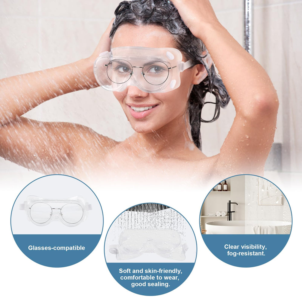 ourkiss shower goggles shield with 180-degree panoramic view for unrestricted visibility