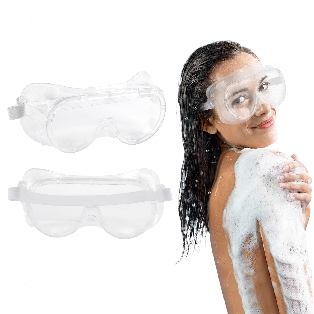ourkiss shower goggles shield shows glasses-friendly design for eyelash care and eye protection