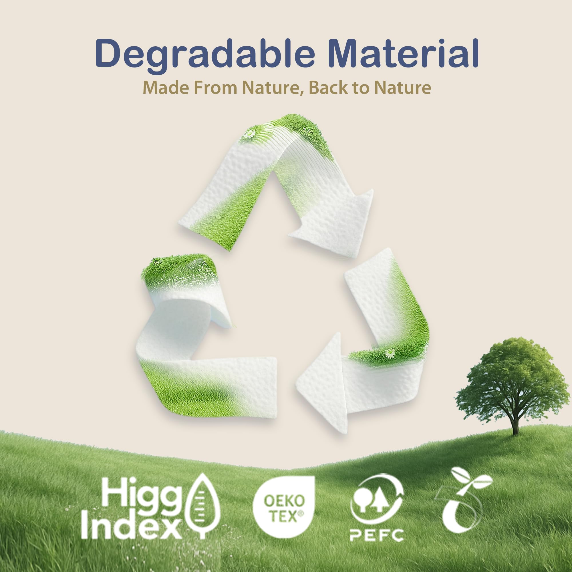 Biodegradable Ourmed Life towel expanding naturally in the outdoors.