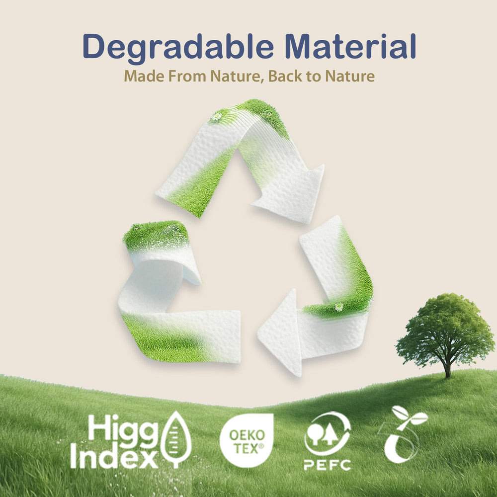 Biodegradable Ourmed Life towel expanding naturally in the outdoors.
