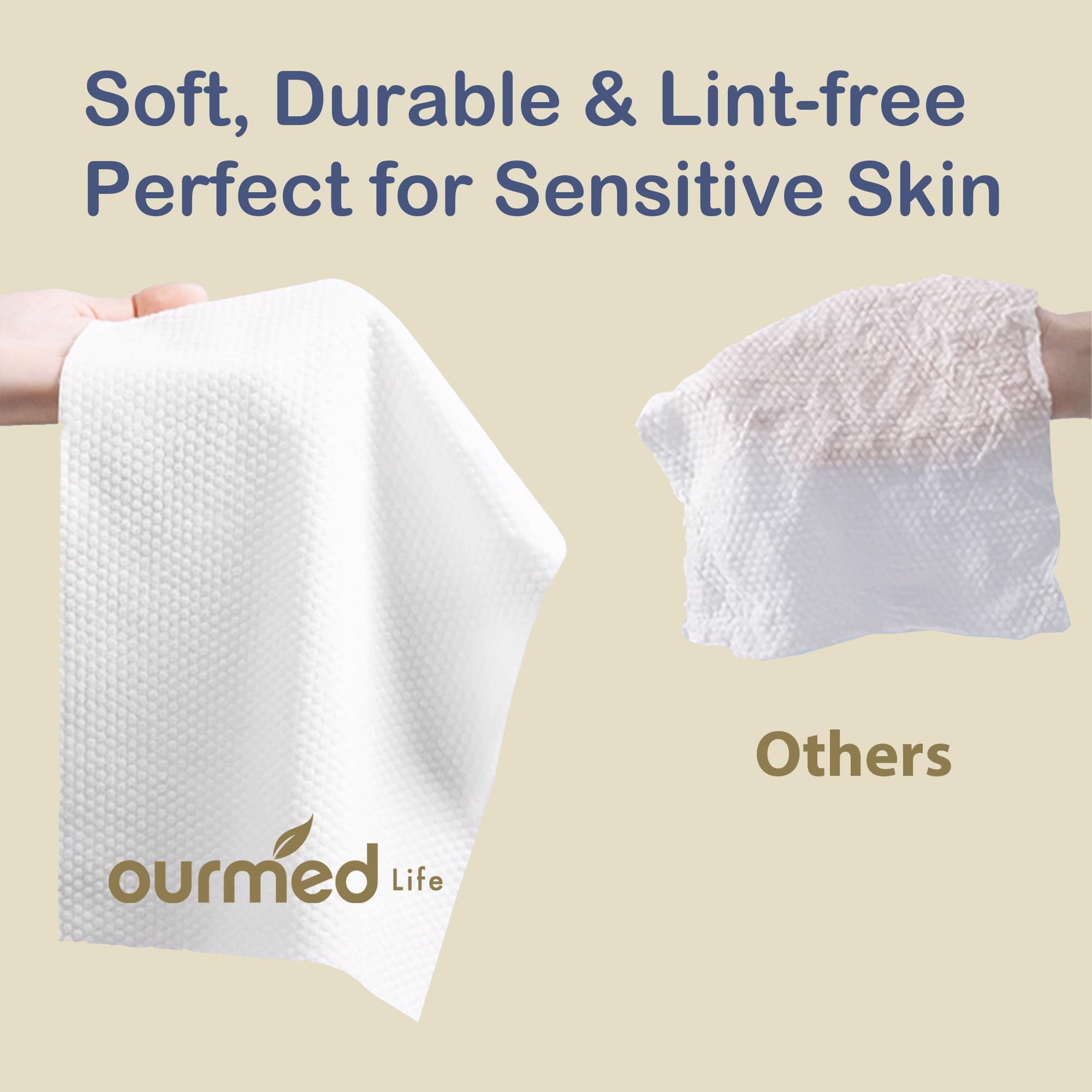 Ourmed Life towels ready for quick clean-ups and freshness.