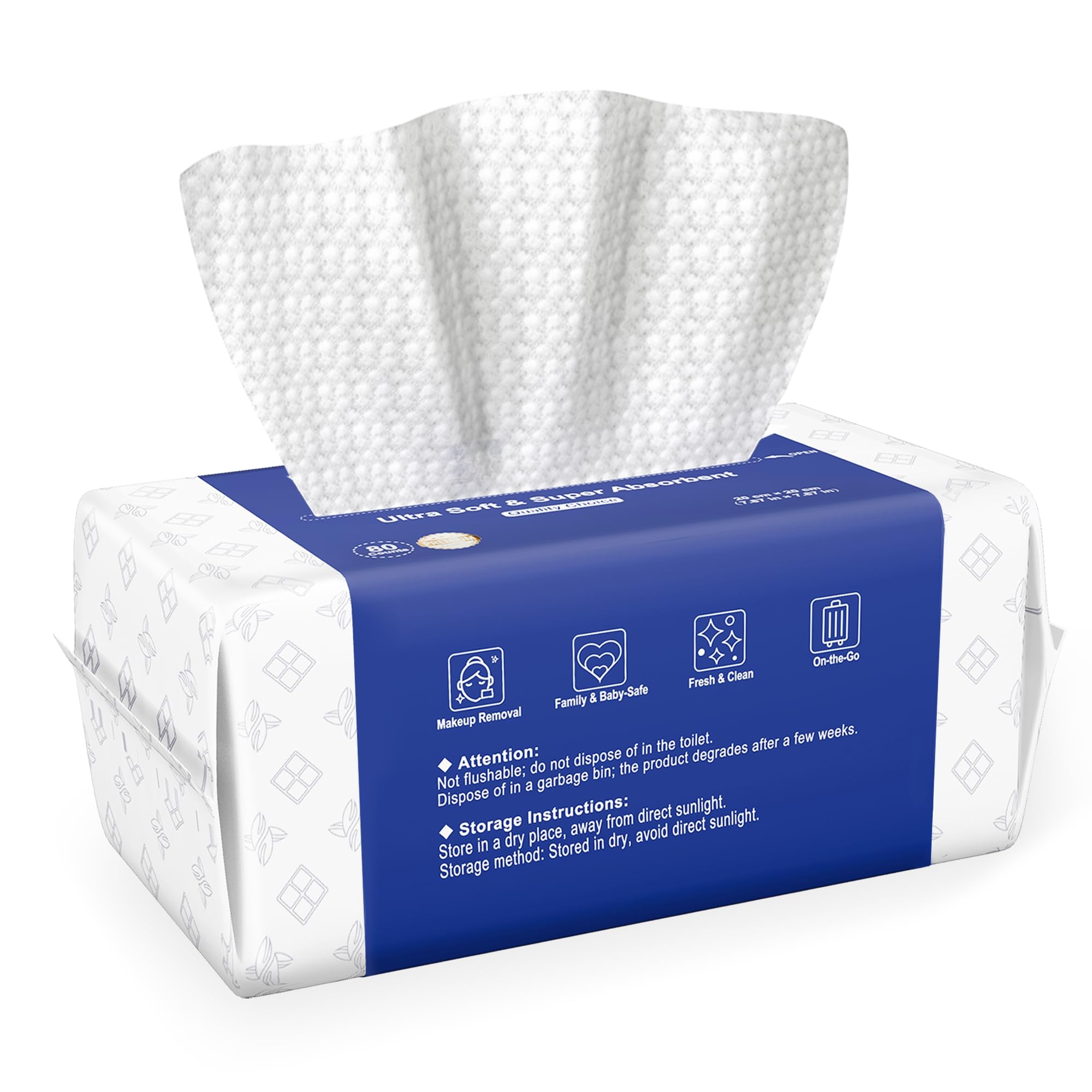 Ourmed Life face towels double-sided EF texture for deep cleansing.