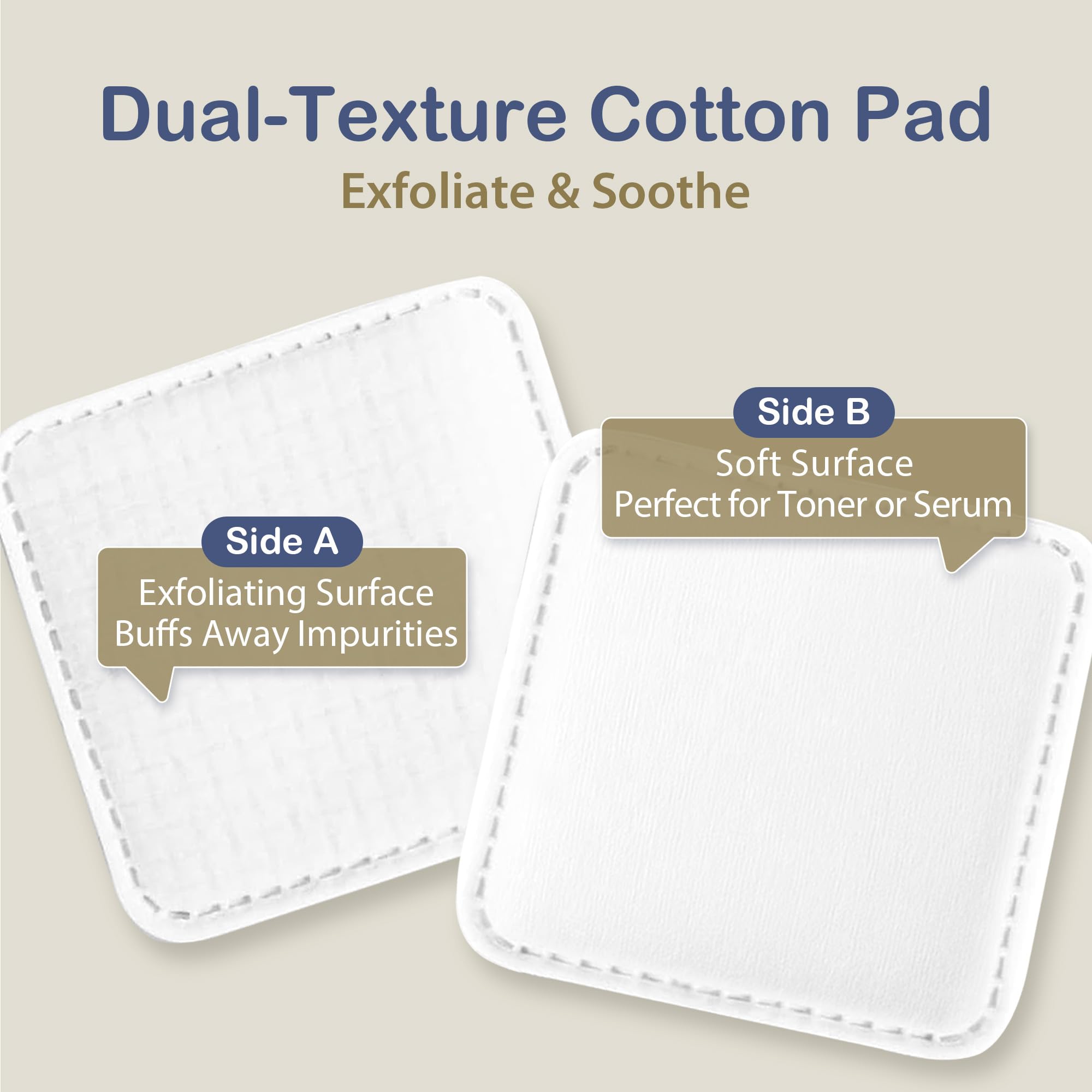 Ourmed Life large cotton pads dual-texture side for makeup removal and gentle-toning