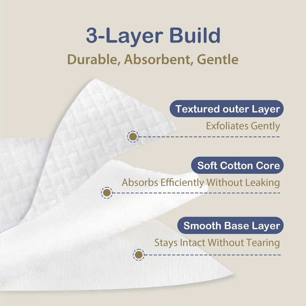 Ourmed Life large cotton pads travel-use compact for daily cleansing on the go