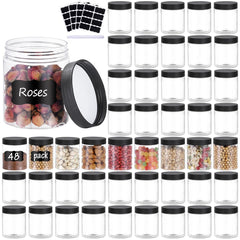 OUSHINAN 8oz jars with lids provide airtight storage for pantry items.