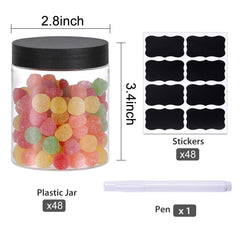 OUSHINAN clear plastic jars allow quick content visibility and recognition.