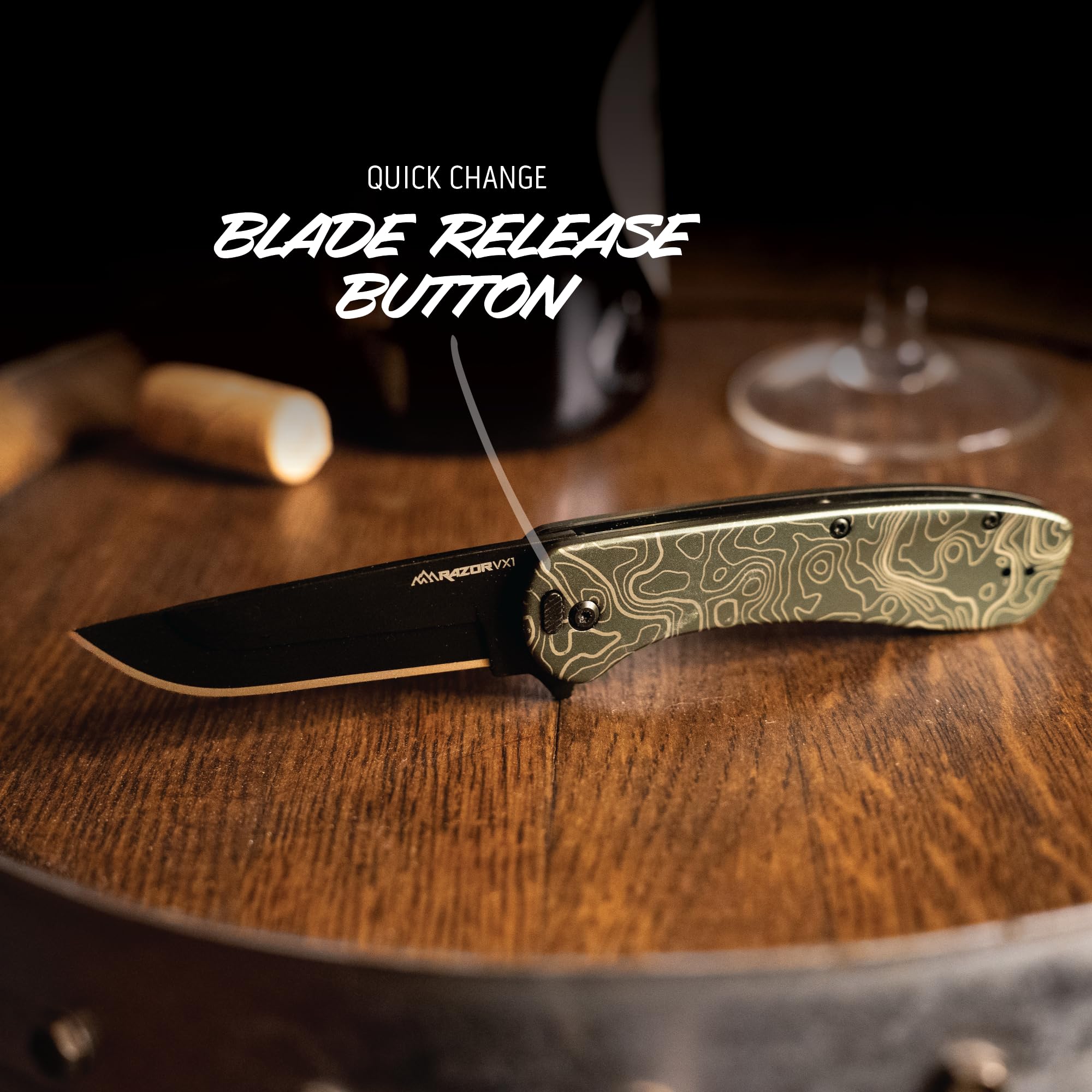 OUTDOOR EDGE Razor VX1 rugged daily carry knife for versatile use.