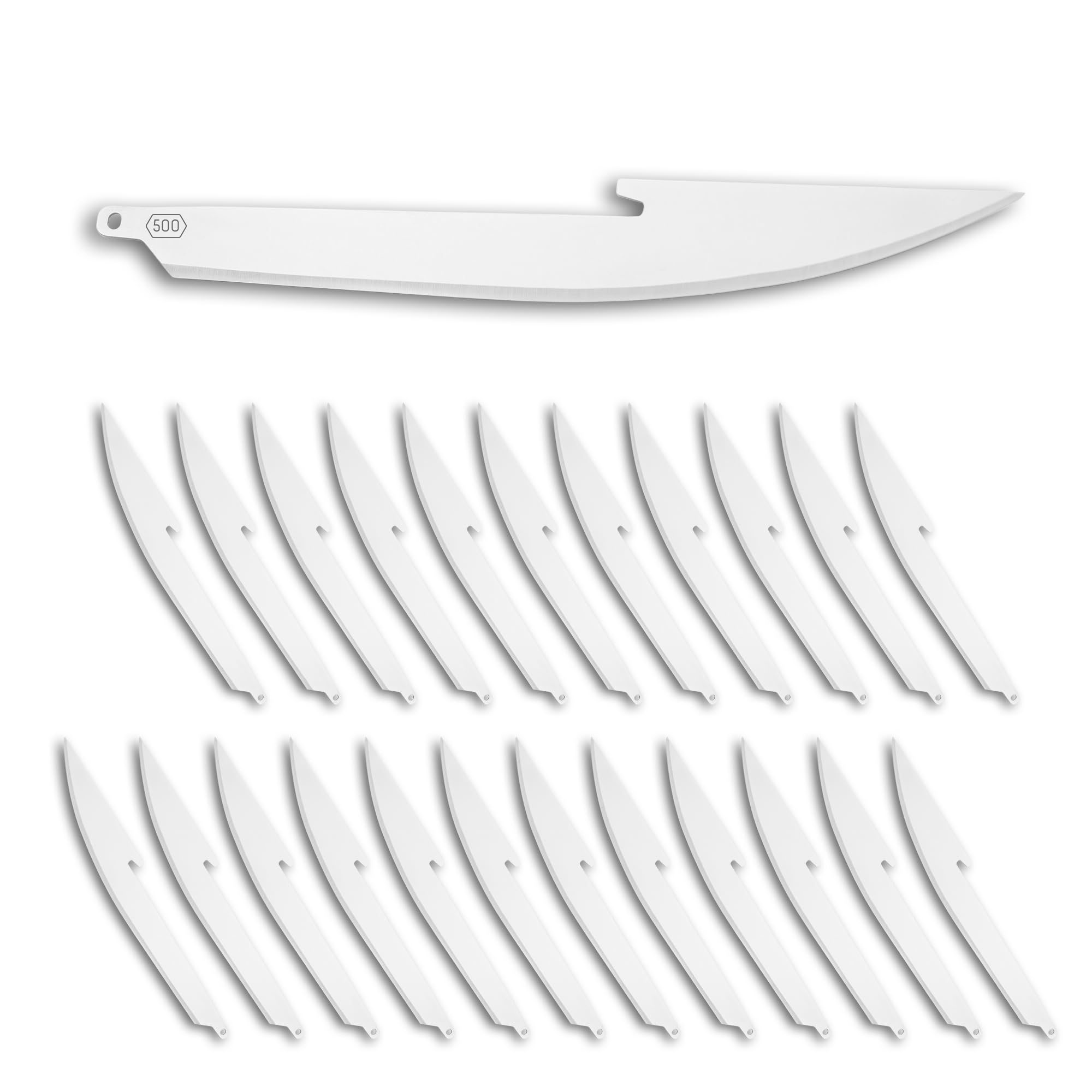 Outdoor Edge RazorSafe replacement boning blades pack showing 24 pieces for precision filleting