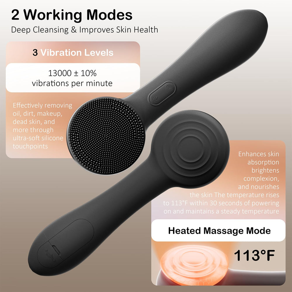 OUTIFUO face scrubber in shower demonstrates IPX7 waterproof convenience for bath routines.