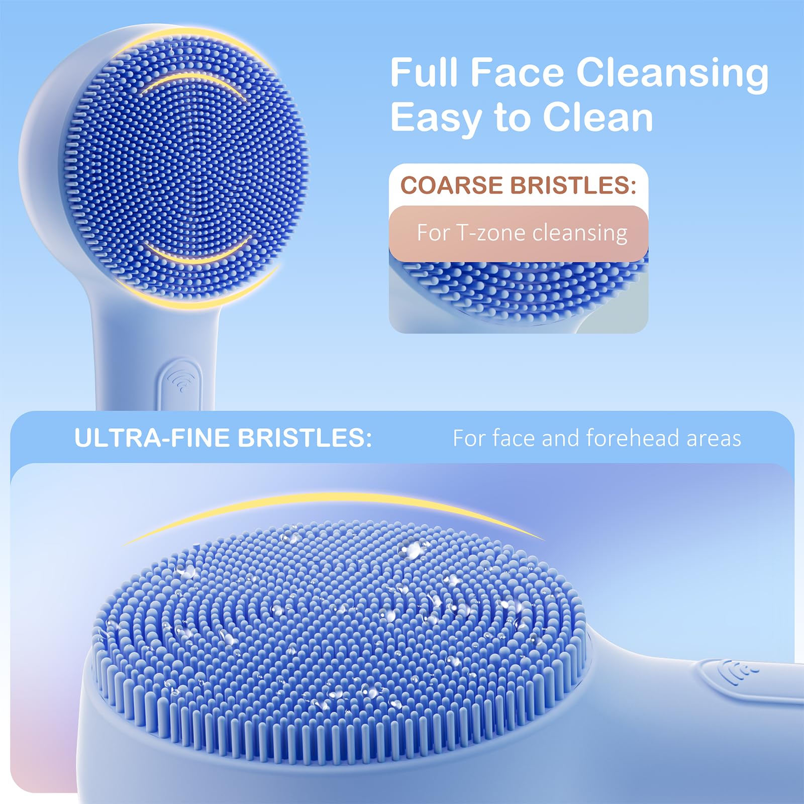 OUTIFUO face scrubber in shower demonstrates IPX7 waterproof use