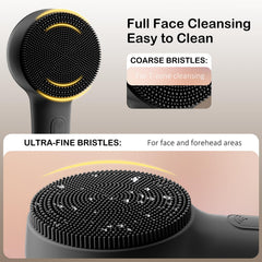 OUTIFUO silicone bristles closeup reveals gentle exfoliation for sensitive skin.
