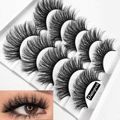 Outopen 3D Mink Lashes natural wispy front close-up for everyday eye definition.