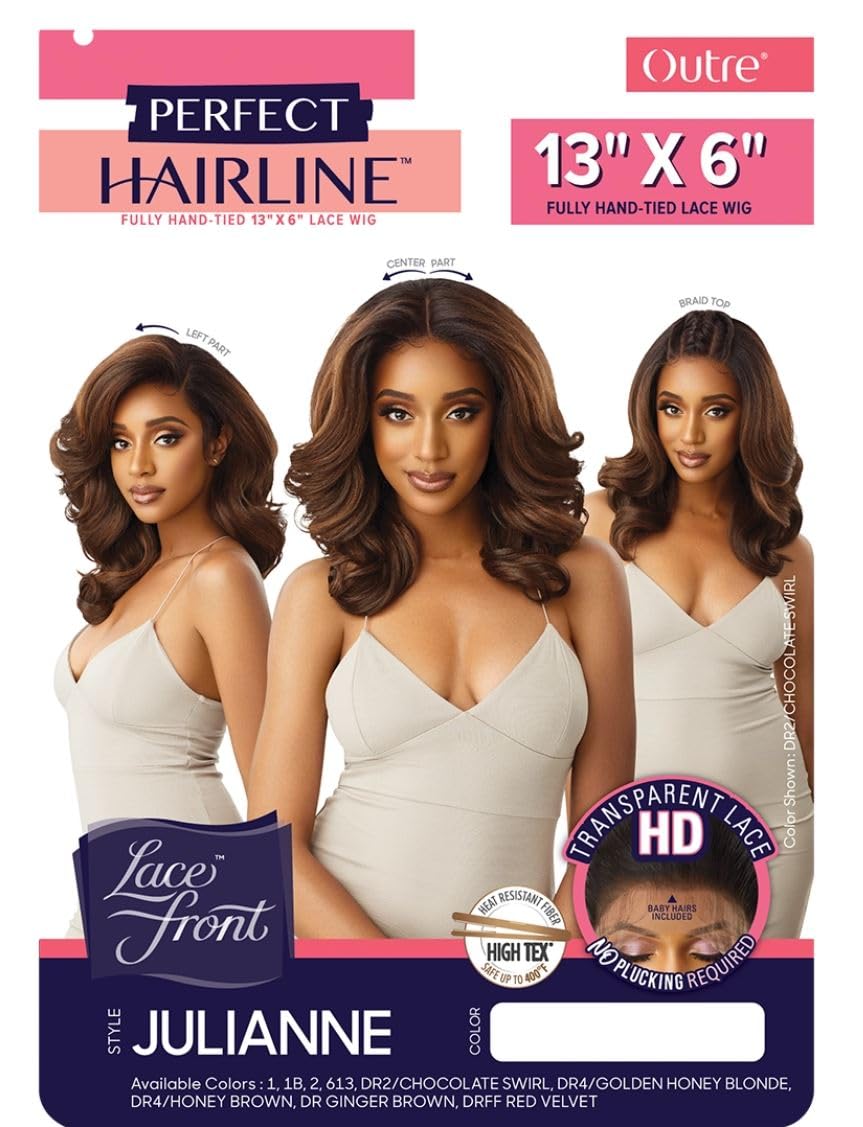 Outre Julianne 13x6 frontal lace detail seamless part and fit