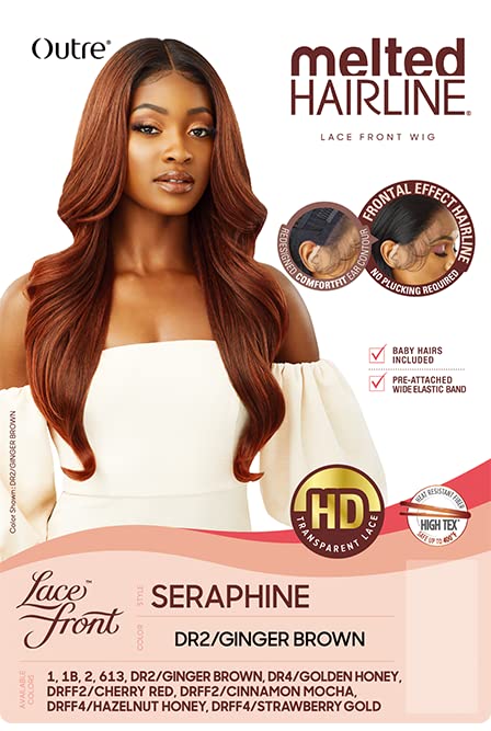 Outre Seraphine hd transparent lace closeup showcases breathable lace for lighter scalp visibility.