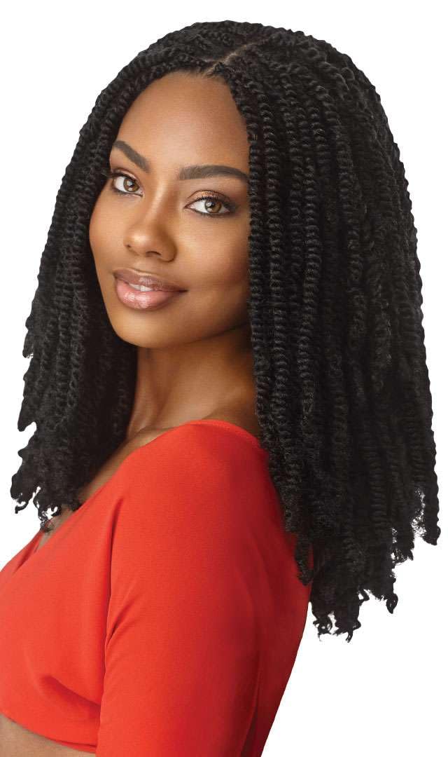 Outre X-Pression Twisted Up soft-texture afro twists shown in closeup for comfortable wear.