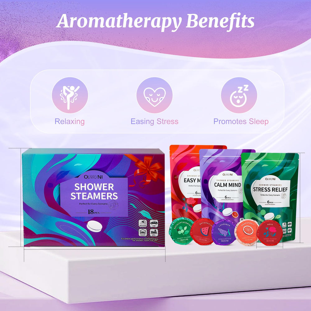 Ouwuni rose-front shower steamer invites gentle aromatherapy and self-care.