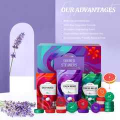 Ouwuni shower steamer watermelon front offers crisp fruity scent for a refreshing ritual.