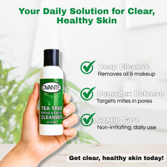 OVANTE Tea Tree Oil Eyelid Cleanser foam lather for gentle cleansing