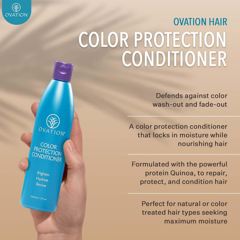 Ovation Color Protection Conditioner creamy texture glides through hair during use