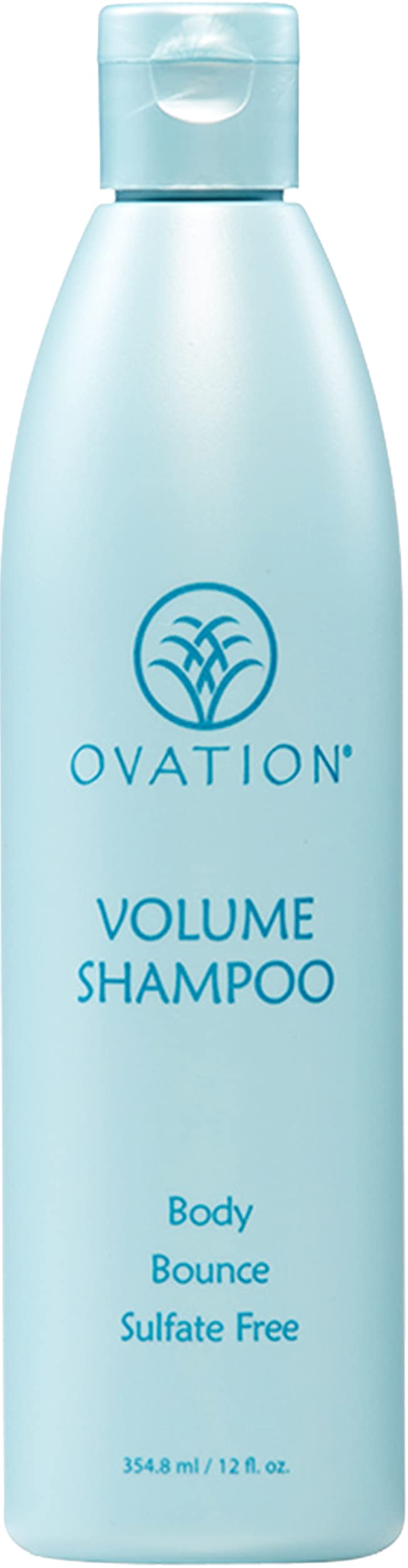 Ovation Hair Volume Shampoo bottle pour for easy application and voluminous hair
