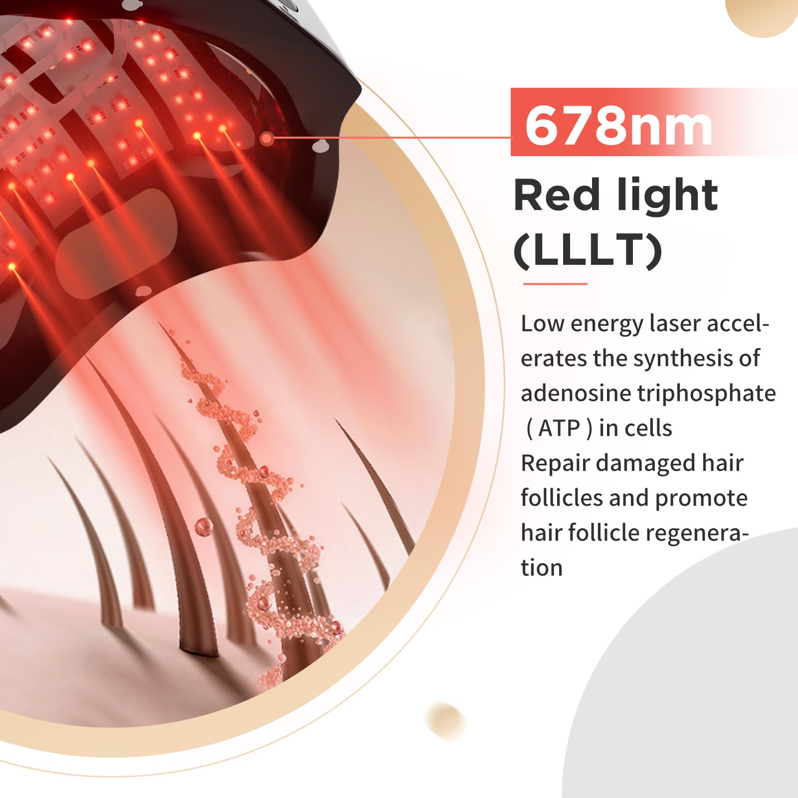 OVEKPA laser-cap diodes assembly highlights focused wavelength for scalp circulation