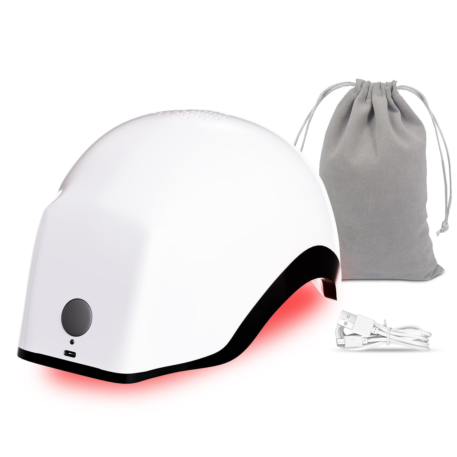 OVEKPA red light therapy device front view showing design and potential for hair regrowth
