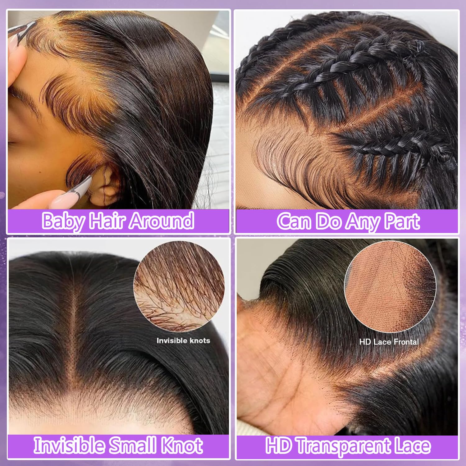 OVEOOZ Swiss lace front illusion for undetectable hairline