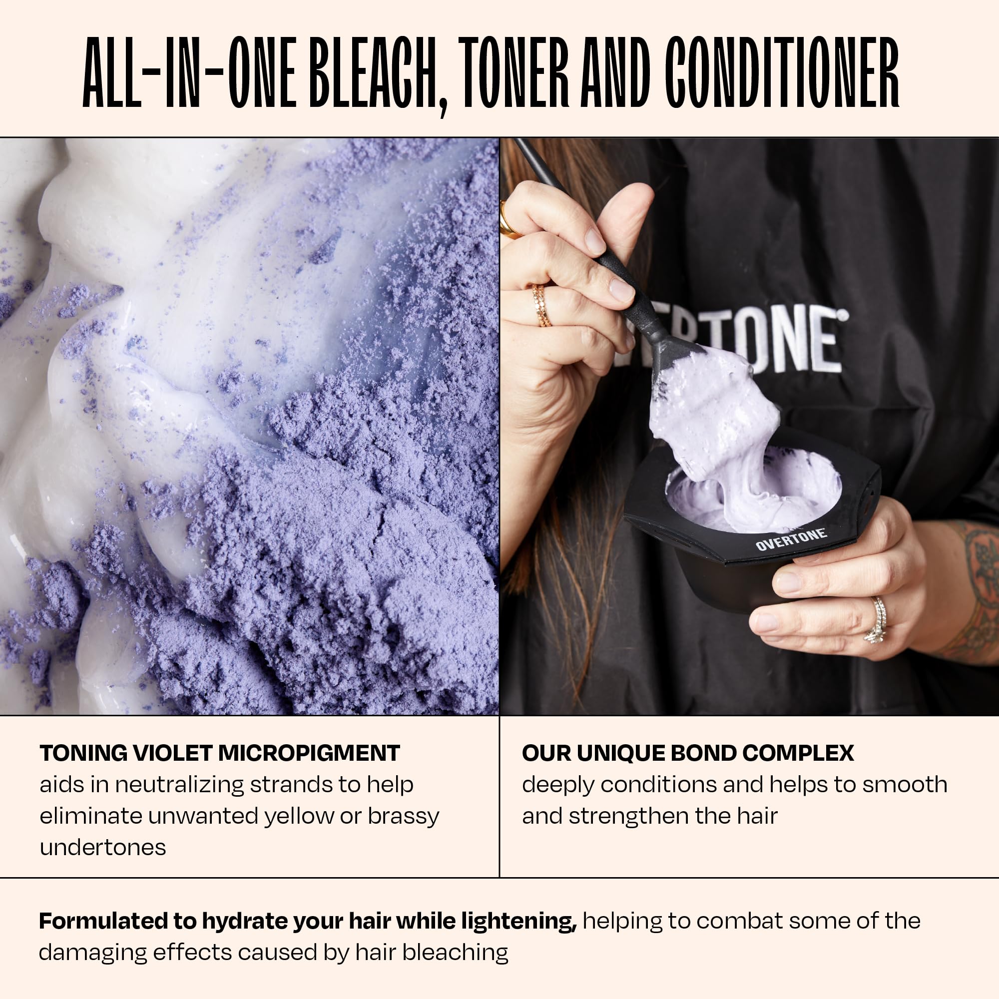 oVertone Aftercare kit image highlights hydration and color maintenance