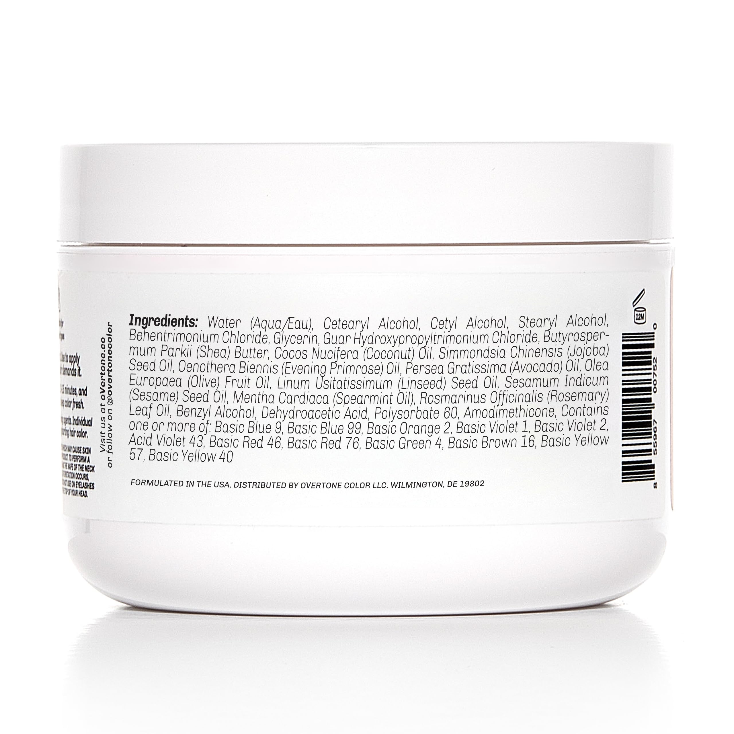 Overtone dry hair application showing generous color deposit on strands
