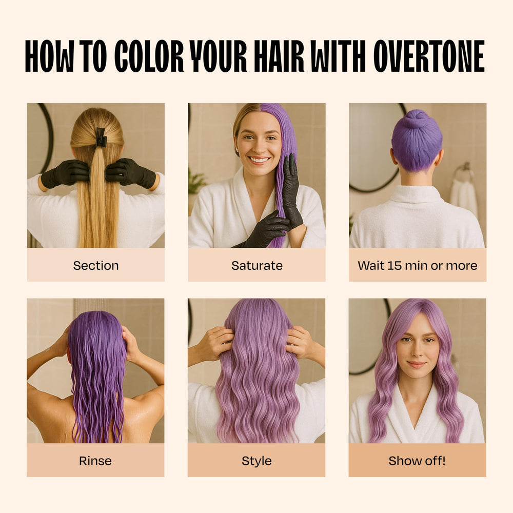 overtone lilac lotus bathroom routine image demonstrating easy maintenance.