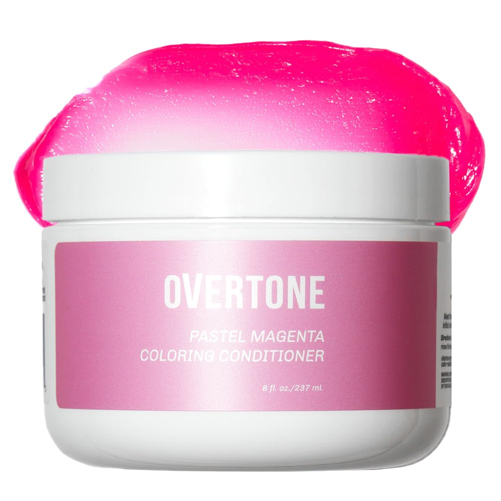 Overtone pastel magenta bowl mixing for at-home color application and customization