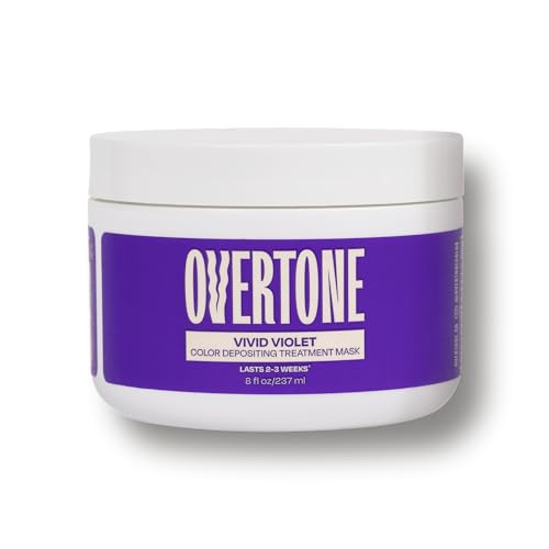 Overtone Vivid Violet cream texture ready for dry-hair color deposit