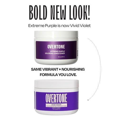 Overtone Vivid Violet product label highlights vegan and cruelty-free claims