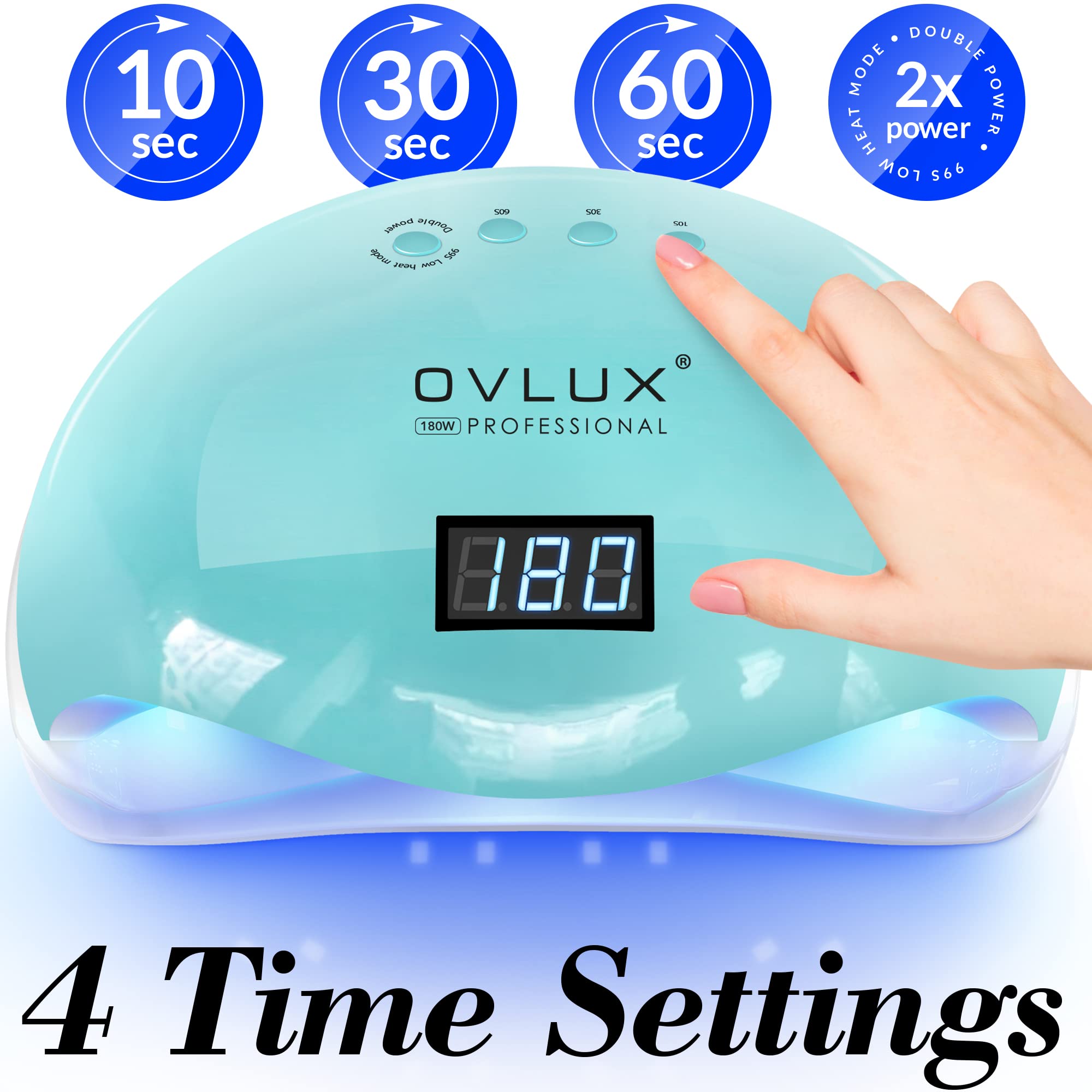OVLUX 180W nail lamp auto sensor for hands-free curing