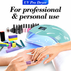 OVLUX 180W nail lamp with LCD display showing countdown
