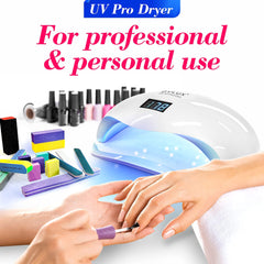 OVLUX 180W UV LED nail lamp spacious opening fits hands and feet.
