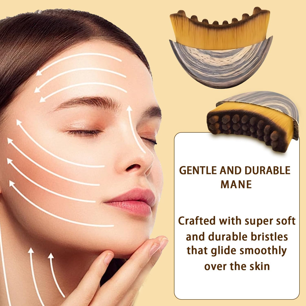 OVQ lymphatic contour brush side view slim form for precise application