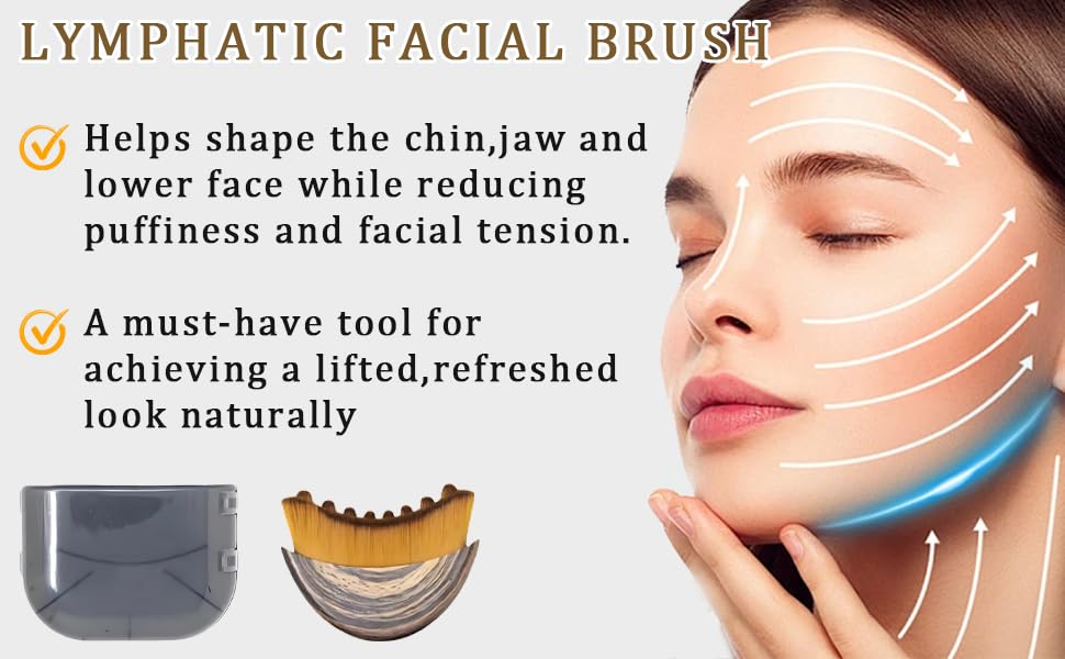 OVQ lymphatic drainage face massage close-up ultra-soft bristles for sensitive skin
