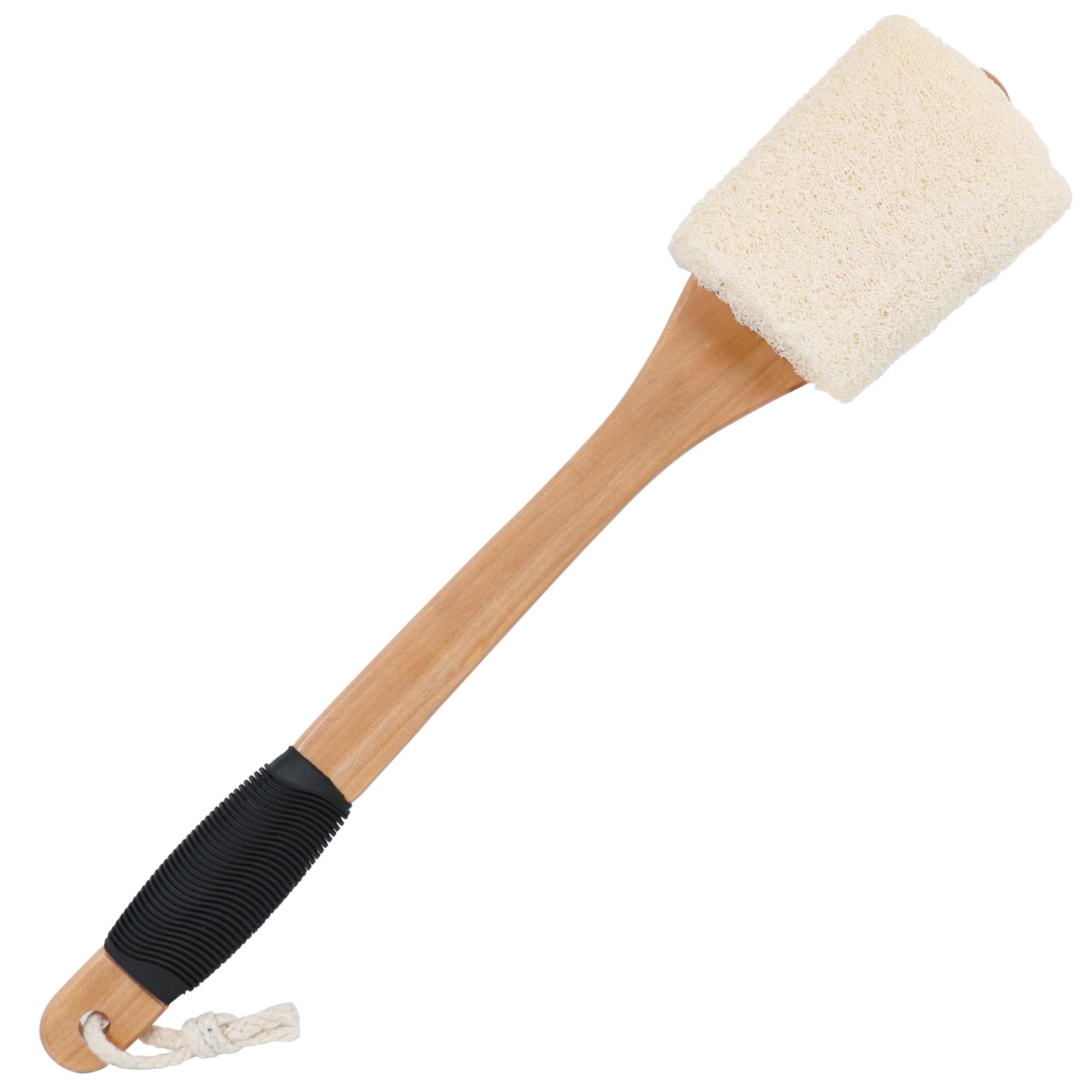 OWIIZI back loofah scrubber with long handle for easy back cleansing and exfoliation