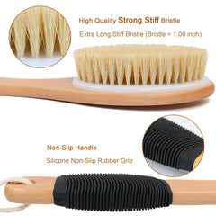 OWIIZI back scrubber bristles natural sisal provide durable exfoliation for refreshed skin.
