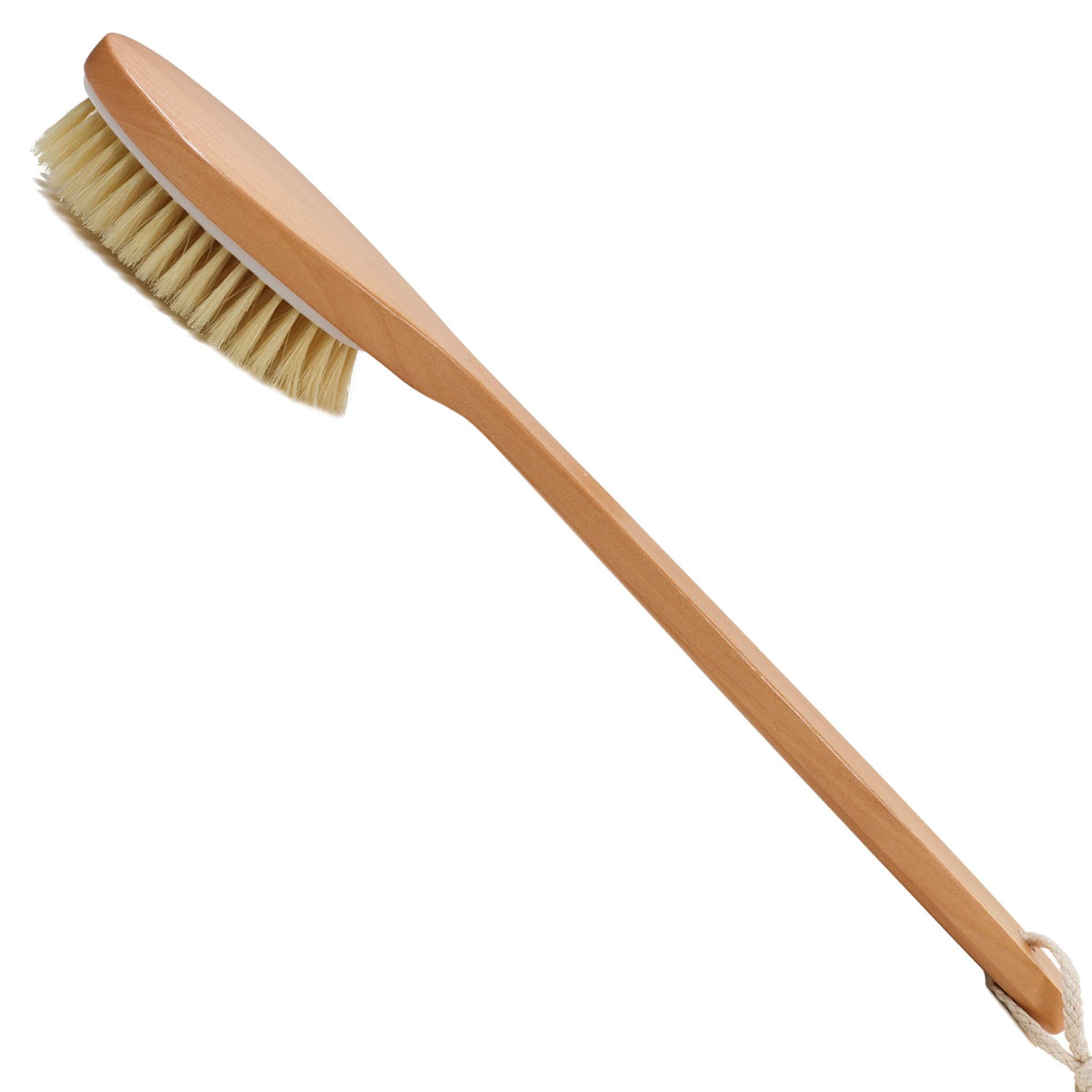 OWIIZI bath brush long handle helps reach your back for a thorough scrub.