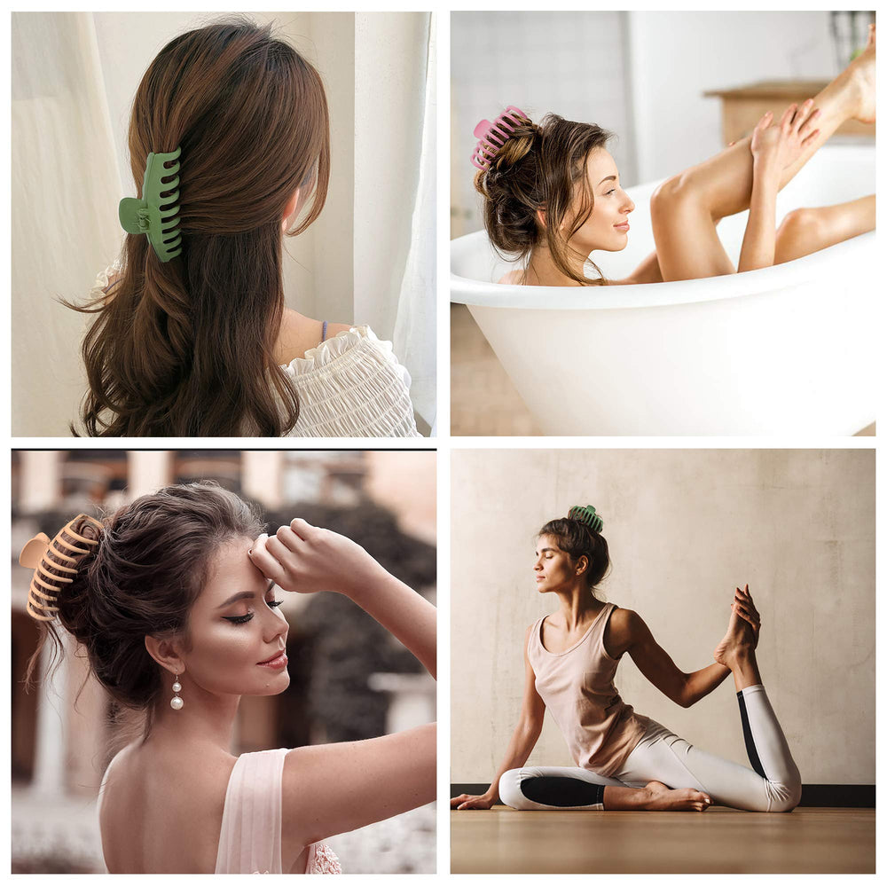 OWIIZI hair clip matte-resin-alloy offers smooth finish and gentle hair contact