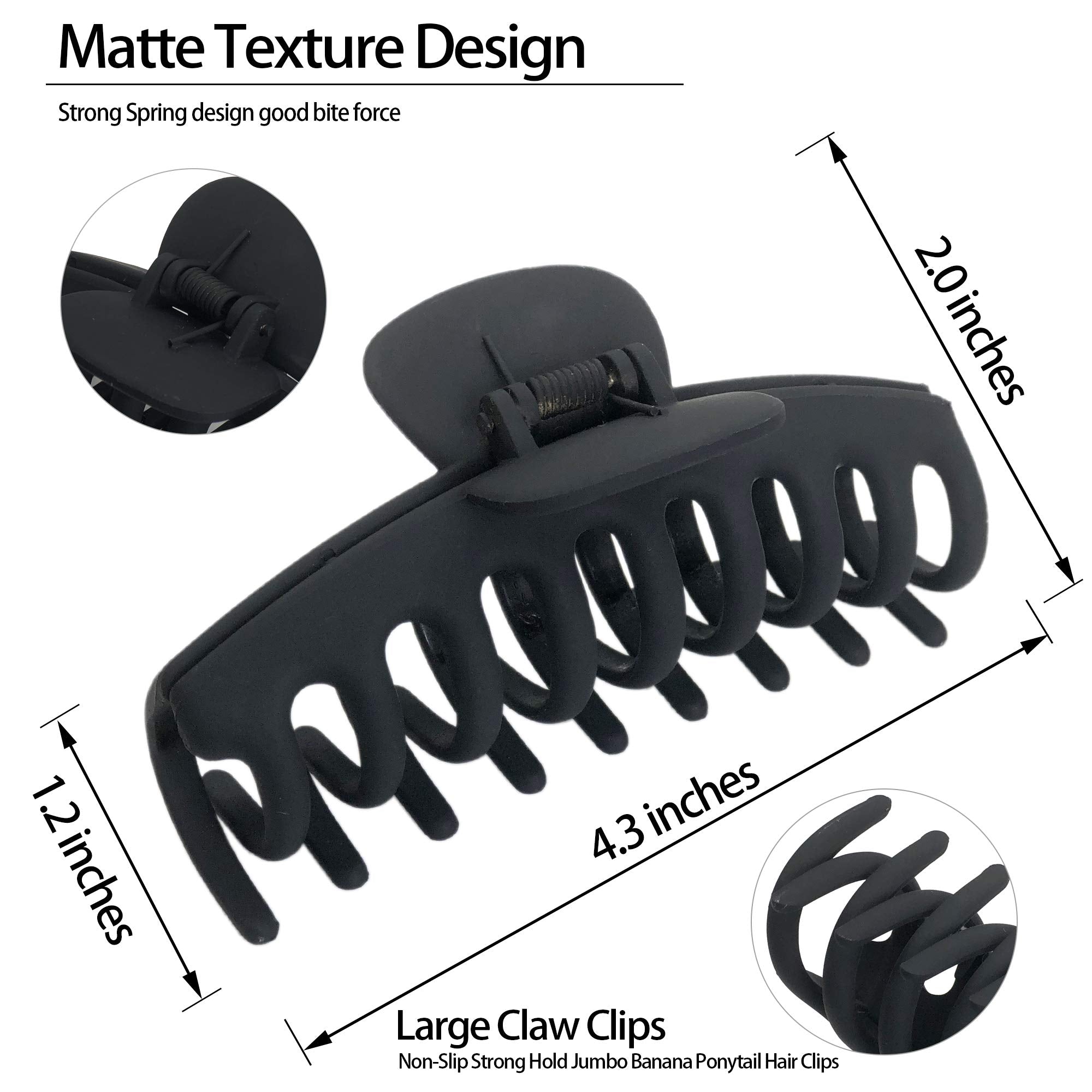OWIIZI hair clip non-slip jaw demonstrates reliable hold during workouts and daily routines